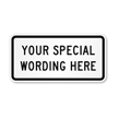 Customizable Horizontal Black Template Parking Sign