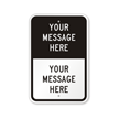 Custom Black Split Template Parking Sign