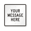 Custom Black Square Template Parking Sign