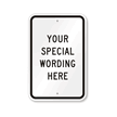 Custom Black Vertical Template Parking Sign