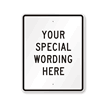 Custom Black Vertical Template Parking Sign