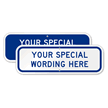 Customizable Horizontal Blue Template Parking Sign