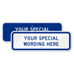 Customizable Horizontal Blue Template Parking Sign