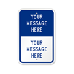 Custom Blue Split Template Parking Sign