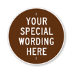 Customizable Circle Brown Template Parking Sign