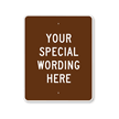 Custom Brown Vertical Template Parking Sign