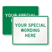 Customizable Horizontal Green Template Parking Sign