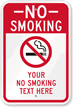 Custom No Smoking Sign