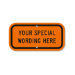 Custom Orange Black Horizontal Template Parking Sign