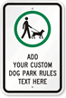 Custom Park Rules Sign