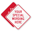 Custom Red Diamond Template Parking Sign