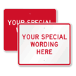 Customizable Horizontal Red Template Parking Sign
