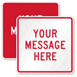 Customizable Square Red Template Parking Sign