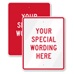 Custom Red Vertical Template Parking Sign