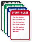 Custom Rules Sign