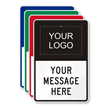 Customizable Split Logo Template Parking Sign