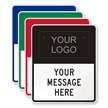 Customizable Split Logo Template Parking Sign