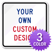 Personalized Square Shaped Sign With 3 Color Choices