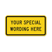 Customizable Horizontal Yellow & Black Template Parking Sign