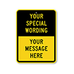 Custom Yellow Black Split Template Parking Sign