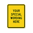 Custom Yellow Black Vertical Template Parking Sign