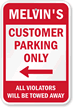 Custom Parking Sign