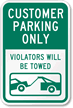 Customer Parking Sign