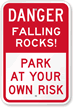 Danger Falling Rocks Sign