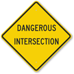 Danger Intersection Sign 