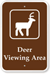 Deer Viewing Area   Campground & Park Sign