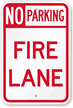 Delaware Fire Lane No Parking Sign