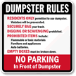 Dumpster Violators Prosecuted Sign