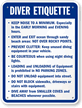 Diver Etiquette Sign