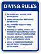 Diving Rules Sign