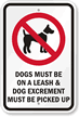 Dogs Must Be on A Leash Sign