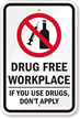 Drug Free Zone Sign