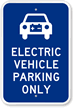 Electrical Vehicle Parking Only Sign