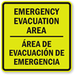 Bilingual Emergency Evacuation Area Sign