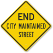 End City Maintained Street Sign