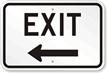 Exit Sign (with Left Arrow)