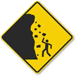 Falling Rocks Symbol Sign