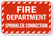 Fire Department Connection Sprinkler Sign