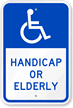 Handicap Or Elderly Sign (with Graphic)