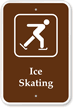 Ice Skating Campground Park Sign