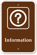 Information Campground Park Sign with Graphic
