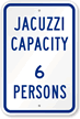 Jacuzzi Max Capacity Persons Sign