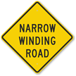 Narrow Winding Road Sign