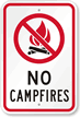 No Campfires Sign