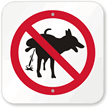 No Dog Peeing Sign