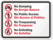 Bilingual No Dumping Sign (with Graphic)